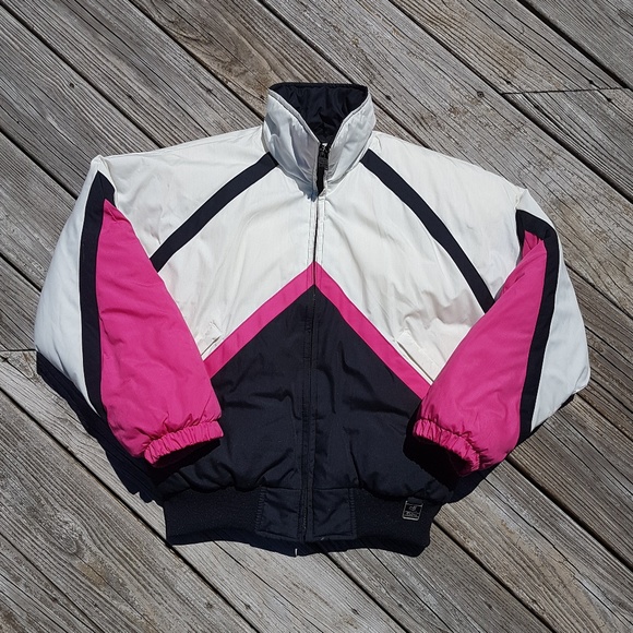 Vintage 80s Downhill Racer Ski Puffer Jacket M - Picture 2 of 6